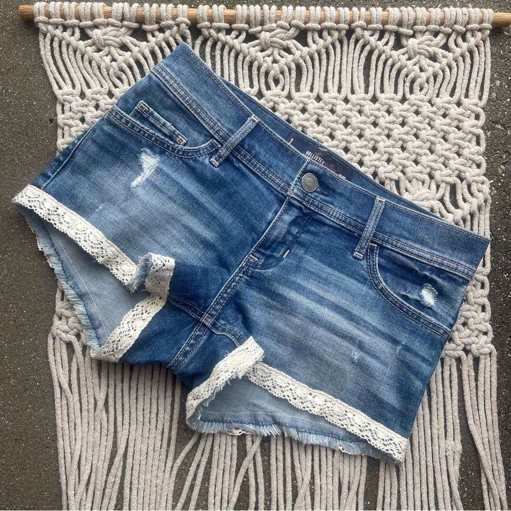 Hollister Low Rise Jean Shorts Juniors Size 1